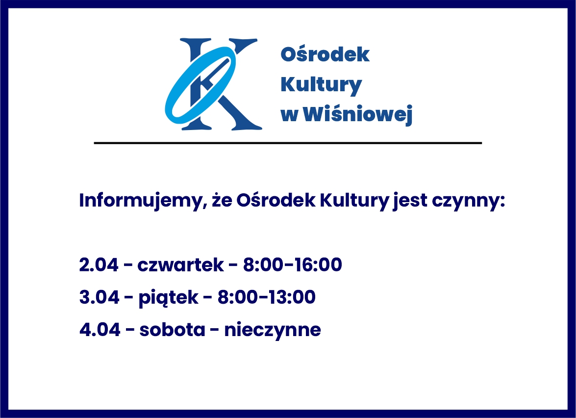 Ośrodek Kultury – godziny otwarcia w okresie przedświątecznym.