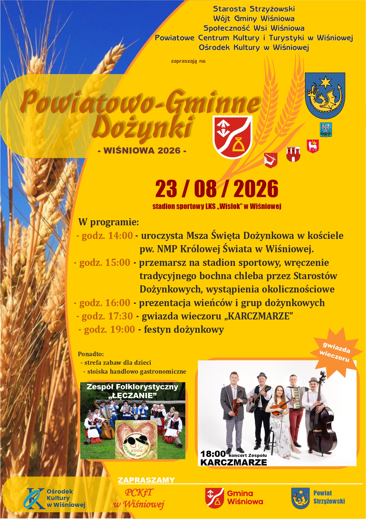 Powiatowo-Gminne Dożynki – Wiśniowa 2026